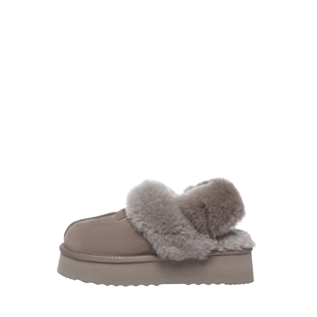 EVERAU Fantail Brown Leather Slippers With Two Removable Straps Kapcie Brązowe