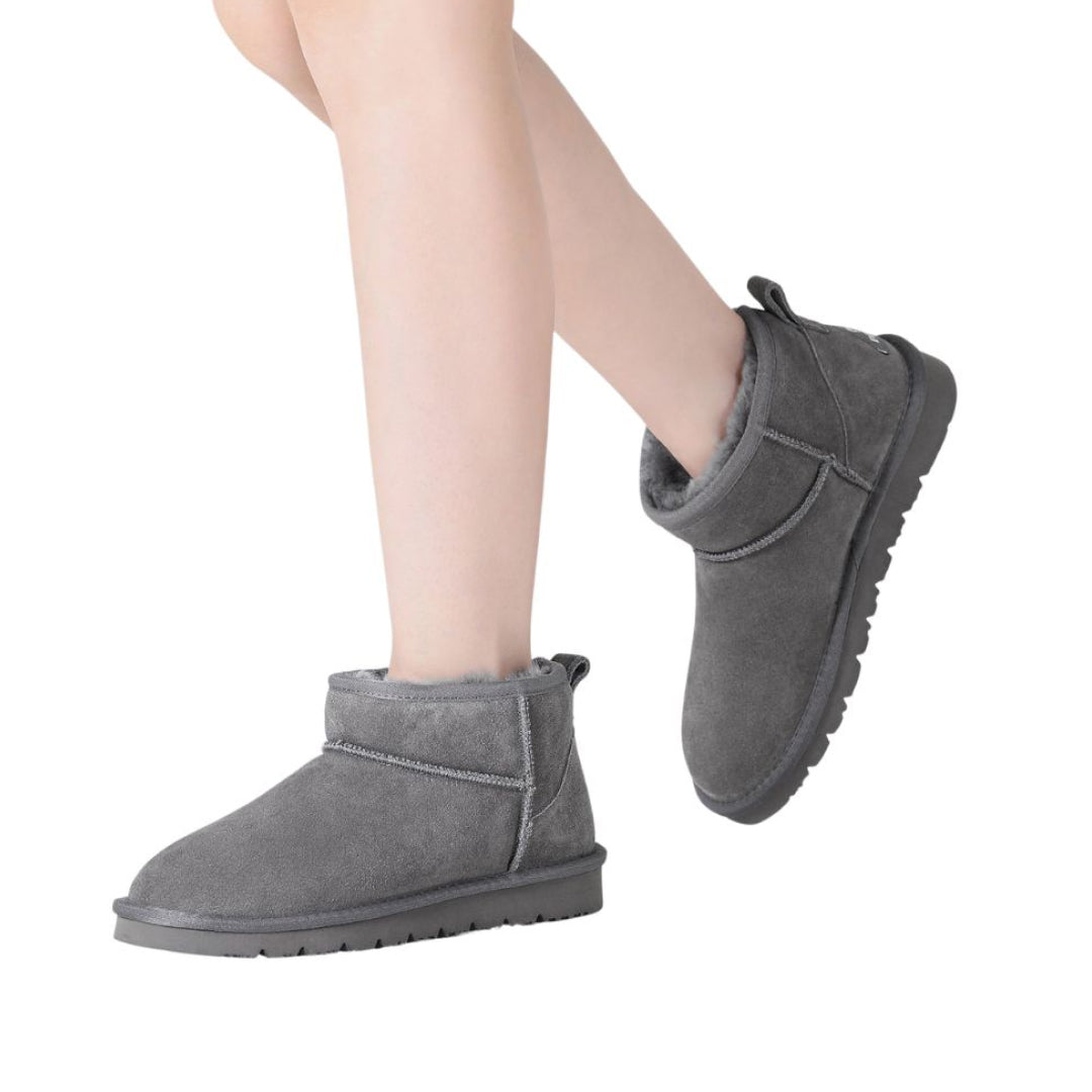 EVERAU Finch Grey Ultra Mini Classic Boots Botki Szare