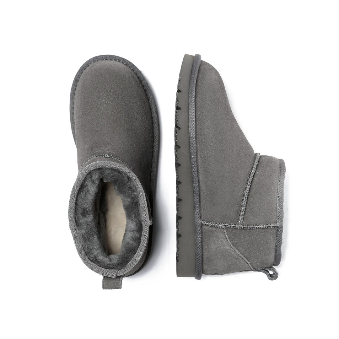 EVERAU Finch Grey Ultra Mini Classic Boots Botki Szare