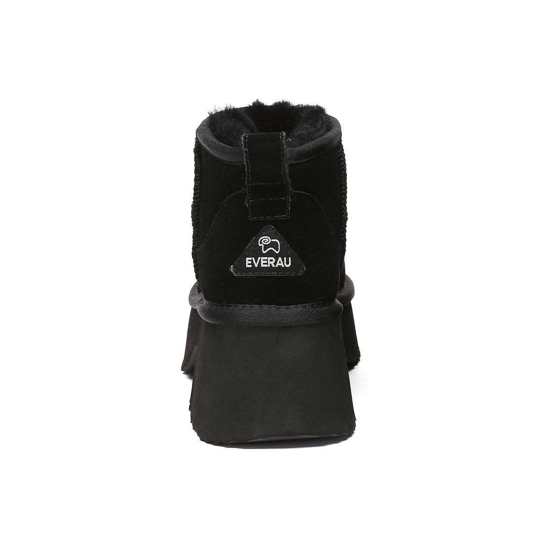 EVERAU Nicobar Black Mid Boots Botki Czarne