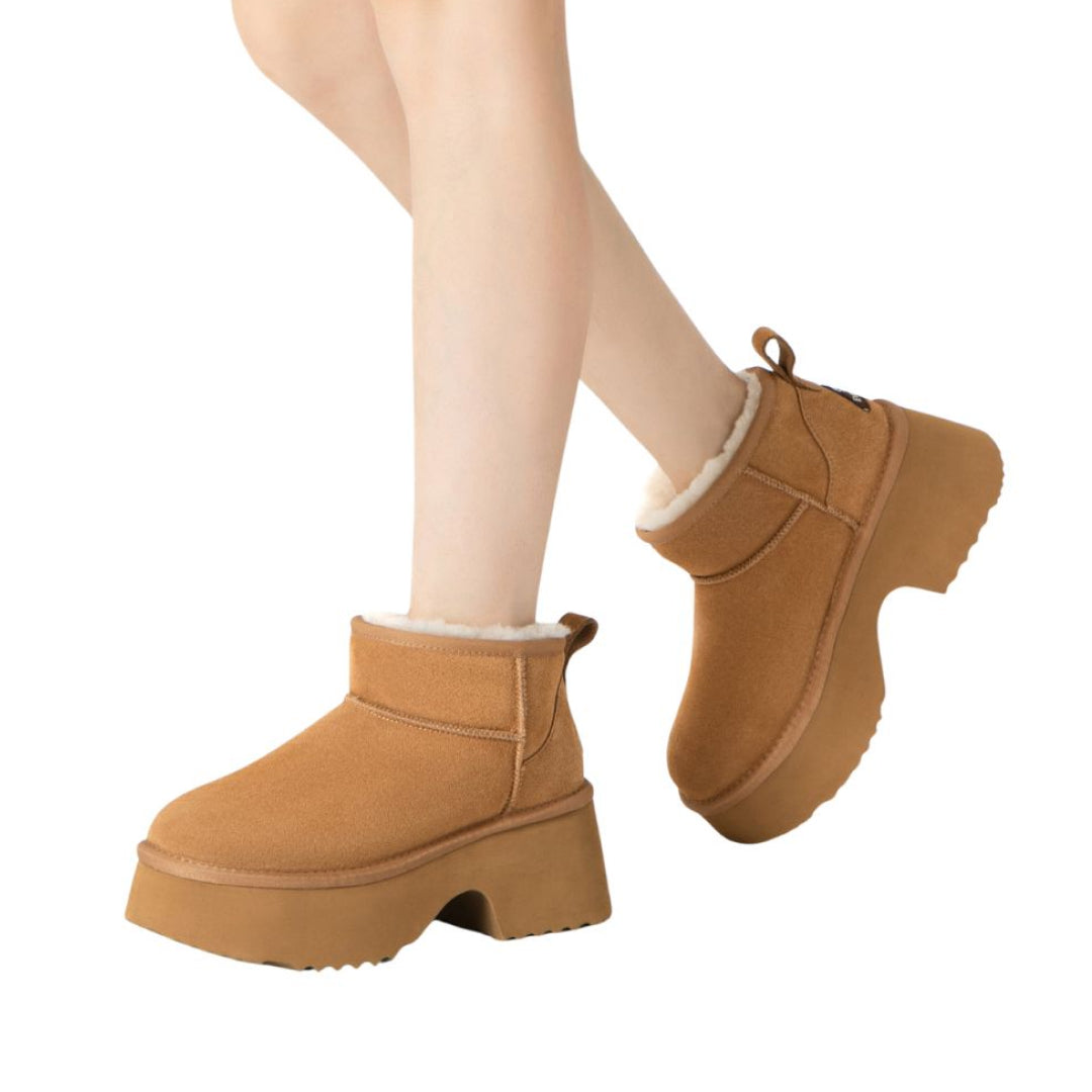 EVERAU Nicobar Chestnut Mid Boots Botki Brązowe