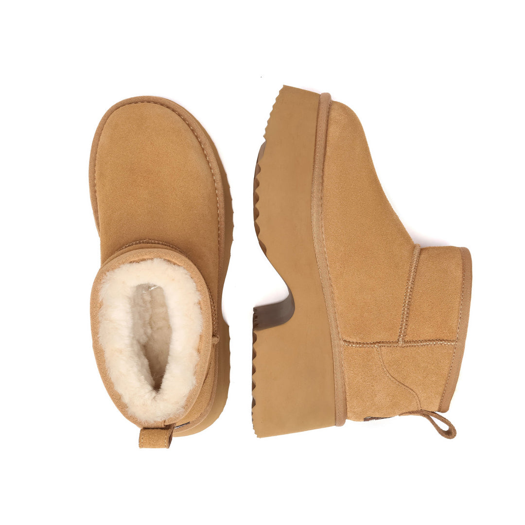 EVERAU Nicobar Chestnut Mid Boots Botki Brązowe