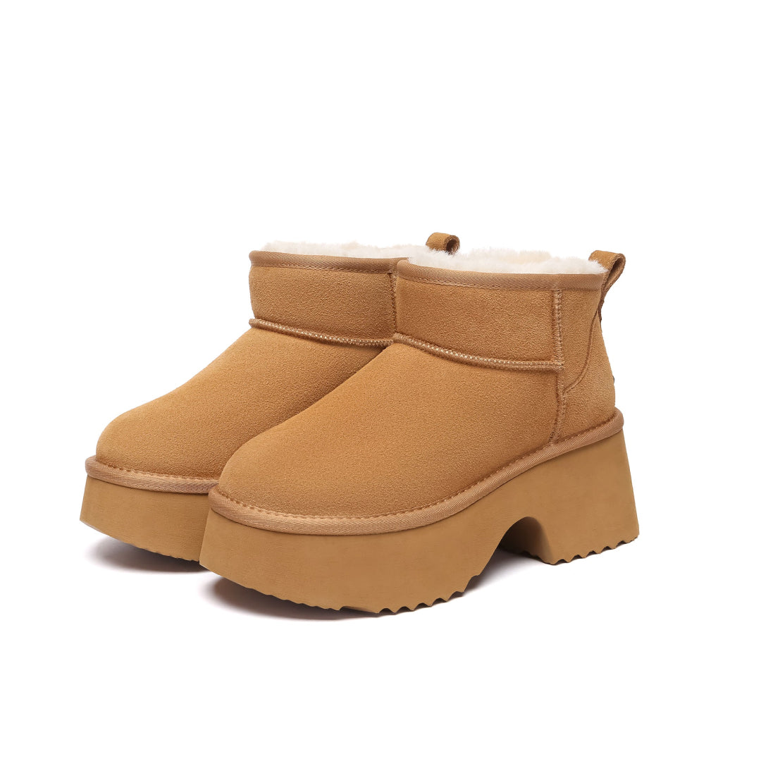 EVERAU Nicobar Chestnut Mid Boots Botki Brązowe