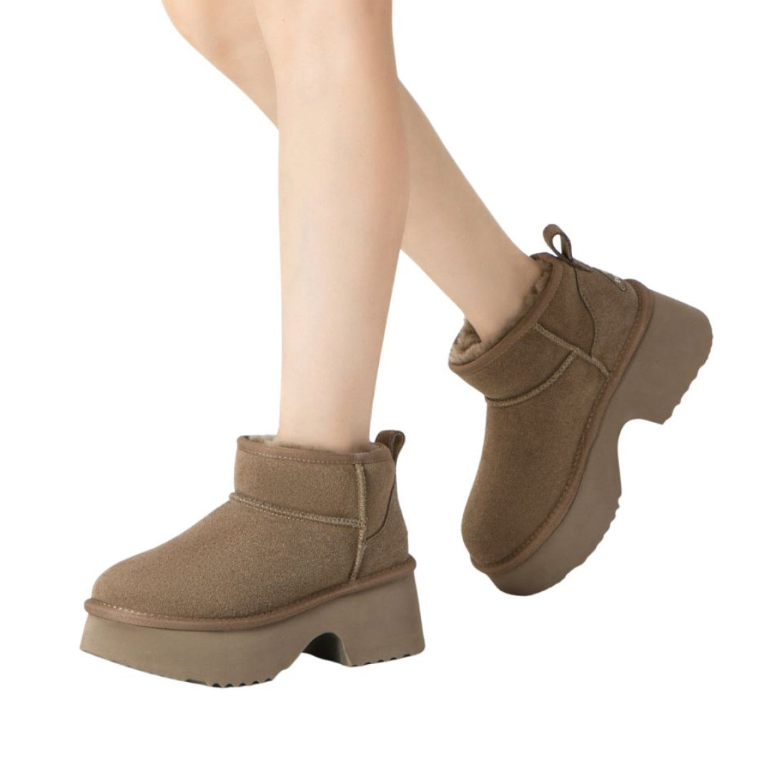 EVERAU Nicobar Walnut Mid Boots Botki Brązowe