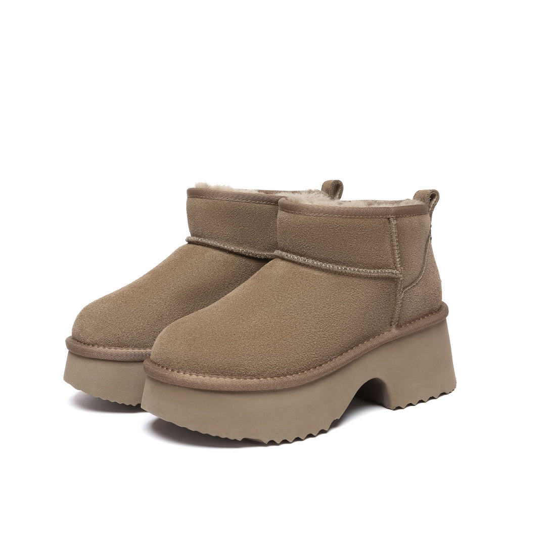 EVERAU Nicobar Walnut Mid Boots Botki Brązowe