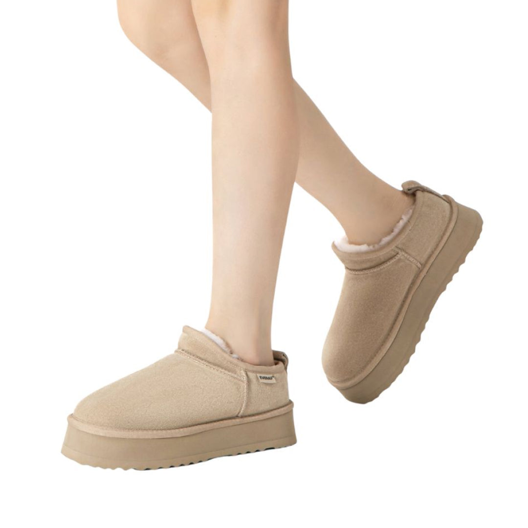 EVERAU Partridge Sand Platform Ultra Mini Boots Botki Beżowy