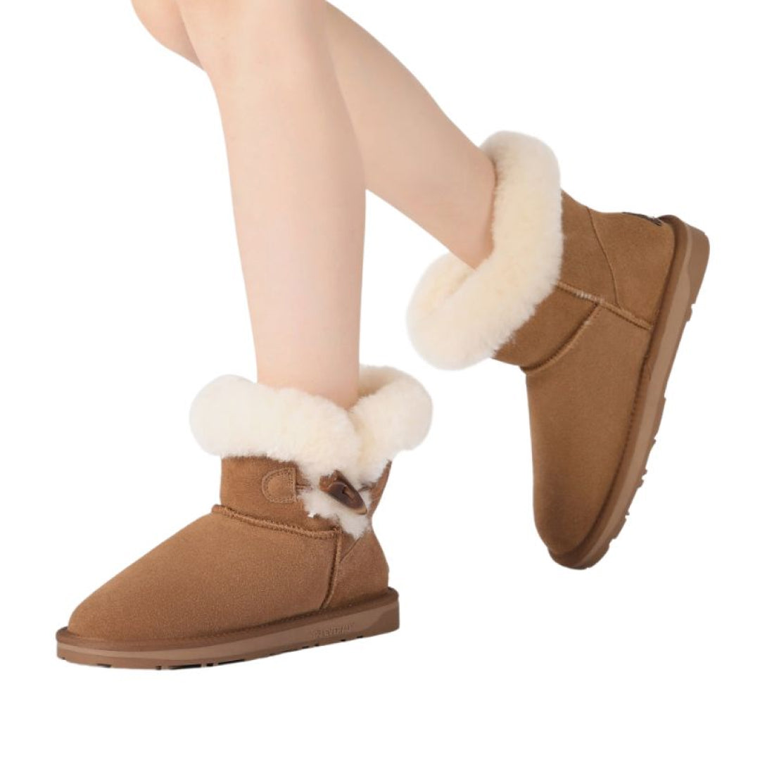 EVERAU Robin Chestnut Mini Boots Botki Brązowe