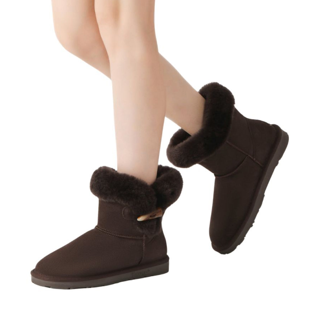 EVERAU Robin Chocolate Mini Boots Botki Czekoladowe