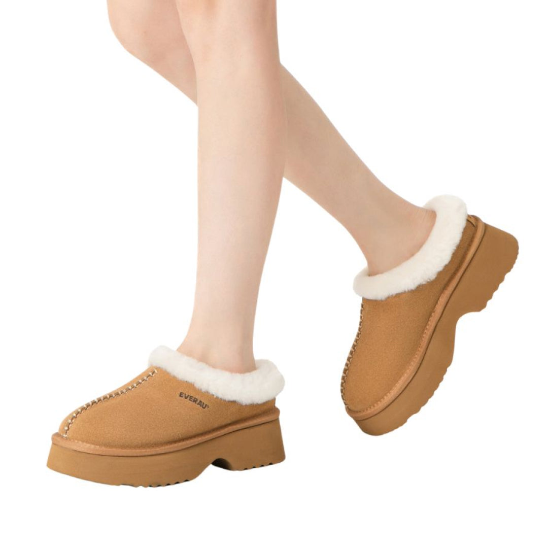 EVERAU Savanna Chunky Platform Boots Botki Brązowe