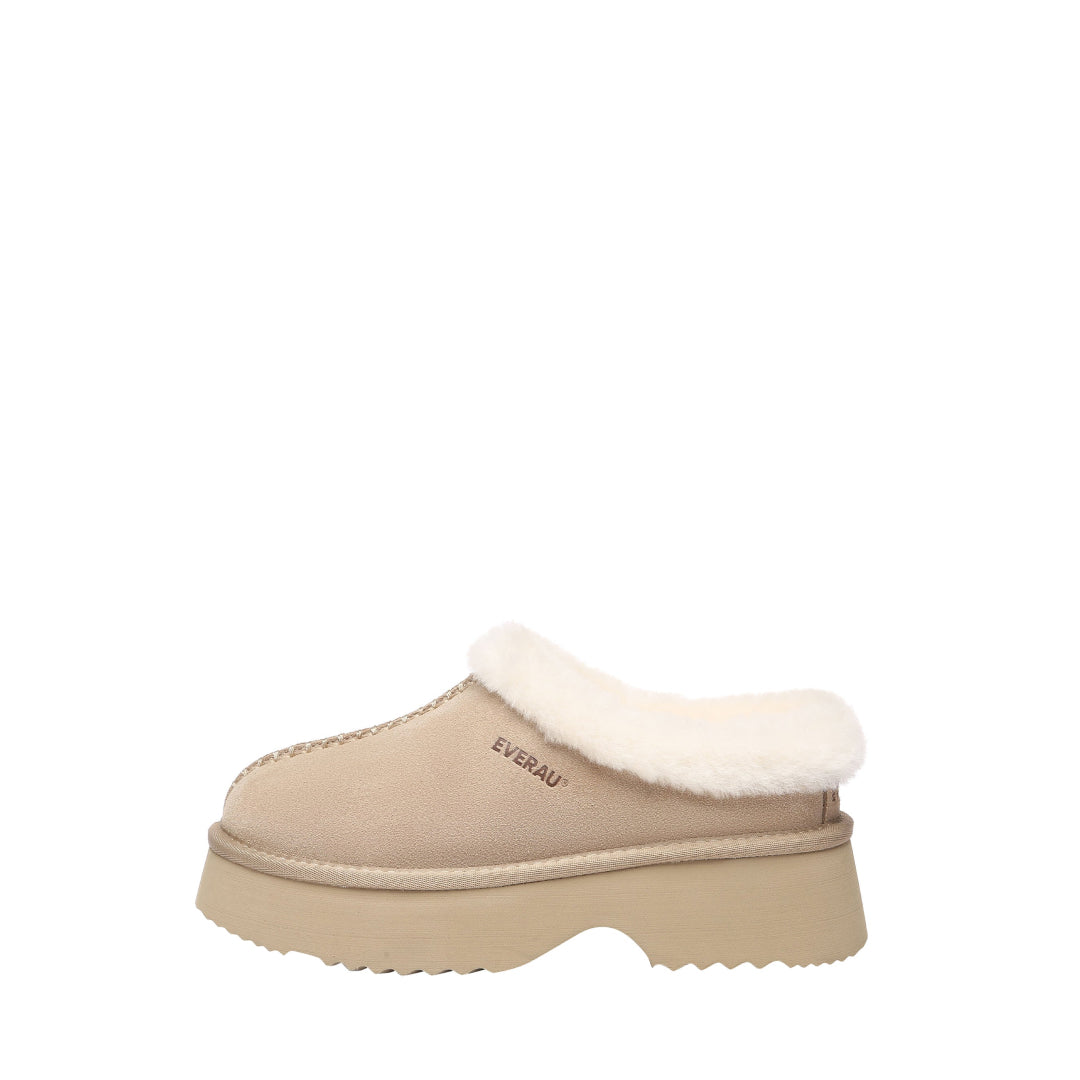 EVERAU Savanna Chunky Platform Boots Botki Beżowe