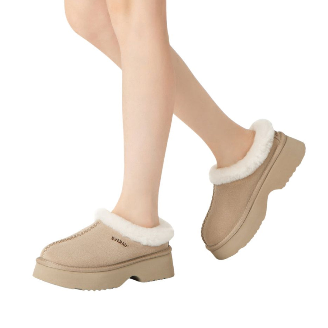 EVERAU Savanna Chunky Platform Boots Botki Beżowe