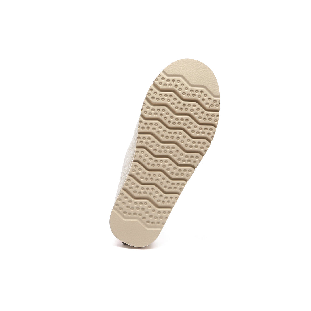 EVERAU Snipe Sand Plush Ankle Slippers Kapcie Beżowe