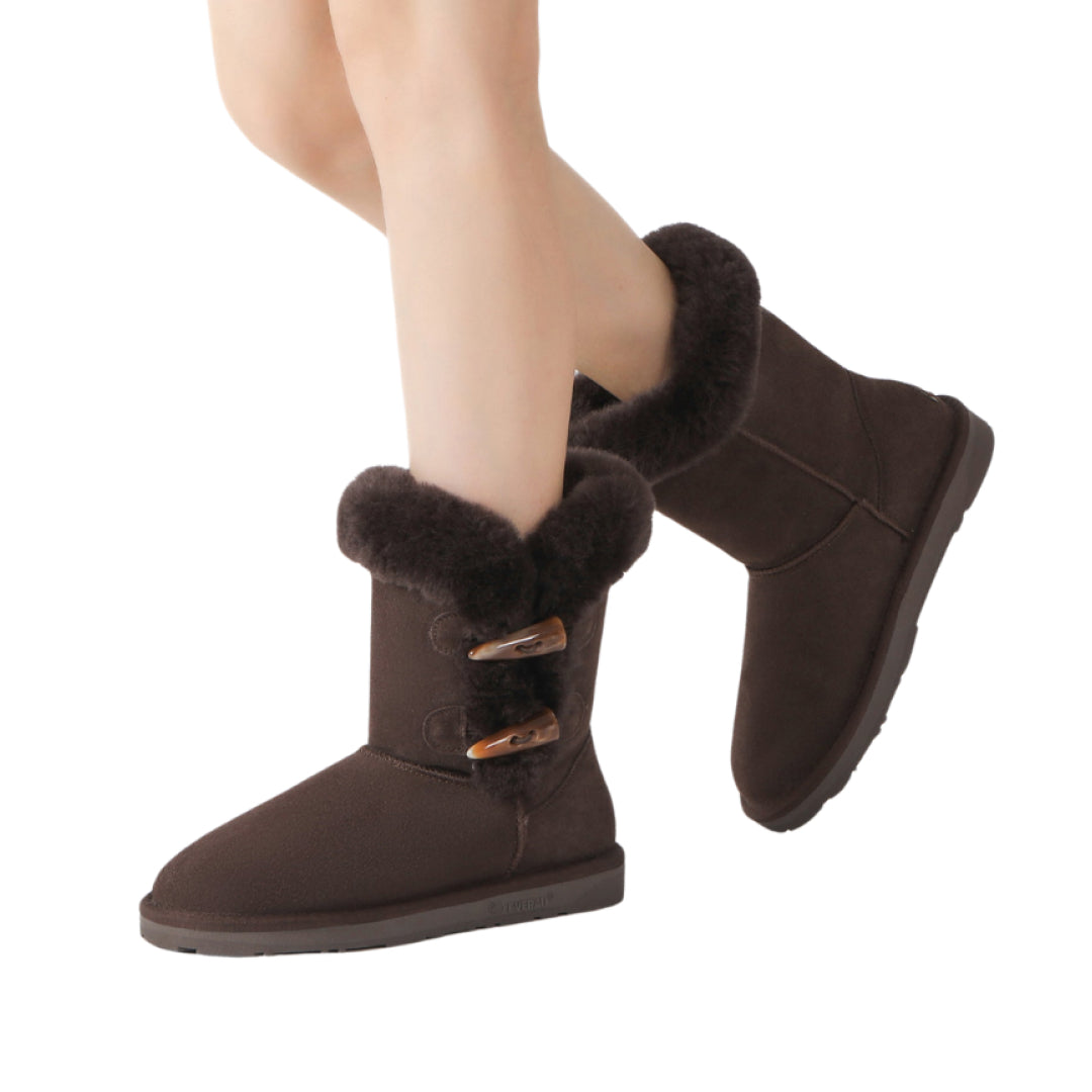 EVERAU Stork Chocolate Short Boots Botki Czekoladowe