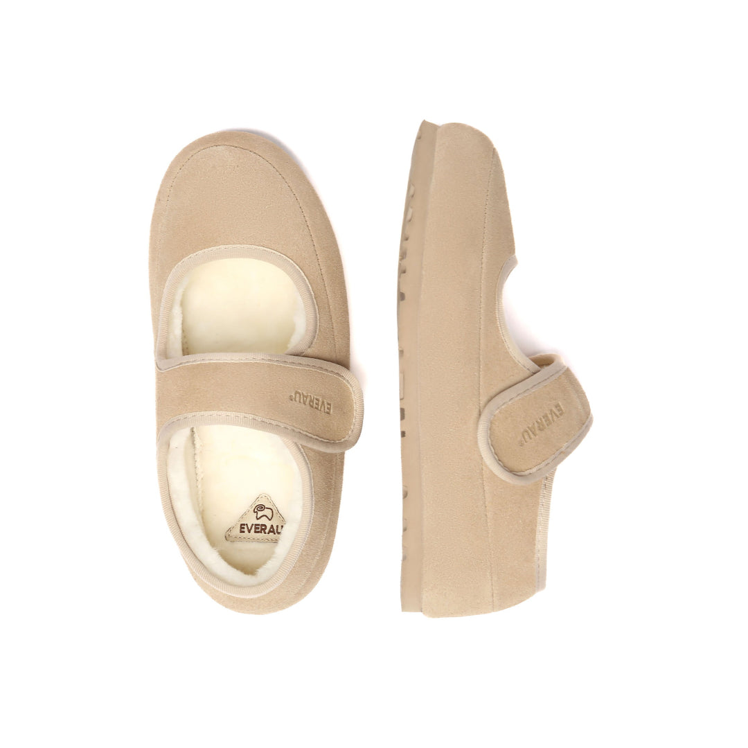 EVERAU Teal Sand Adjustable Strap Baleriny Beżowe