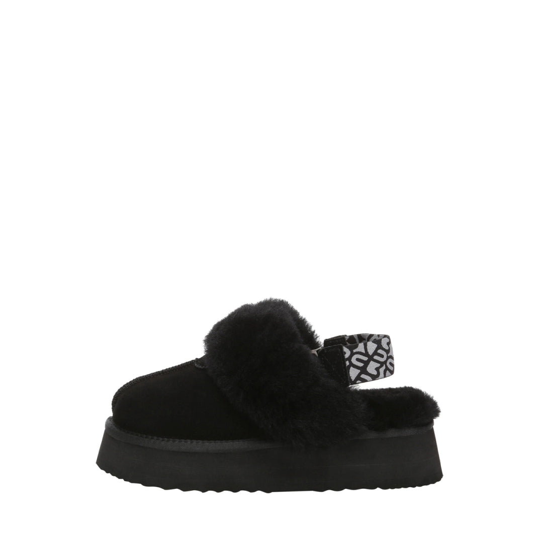 EVERAU Wagtail Black Platform Slippers Kapcie Czarne