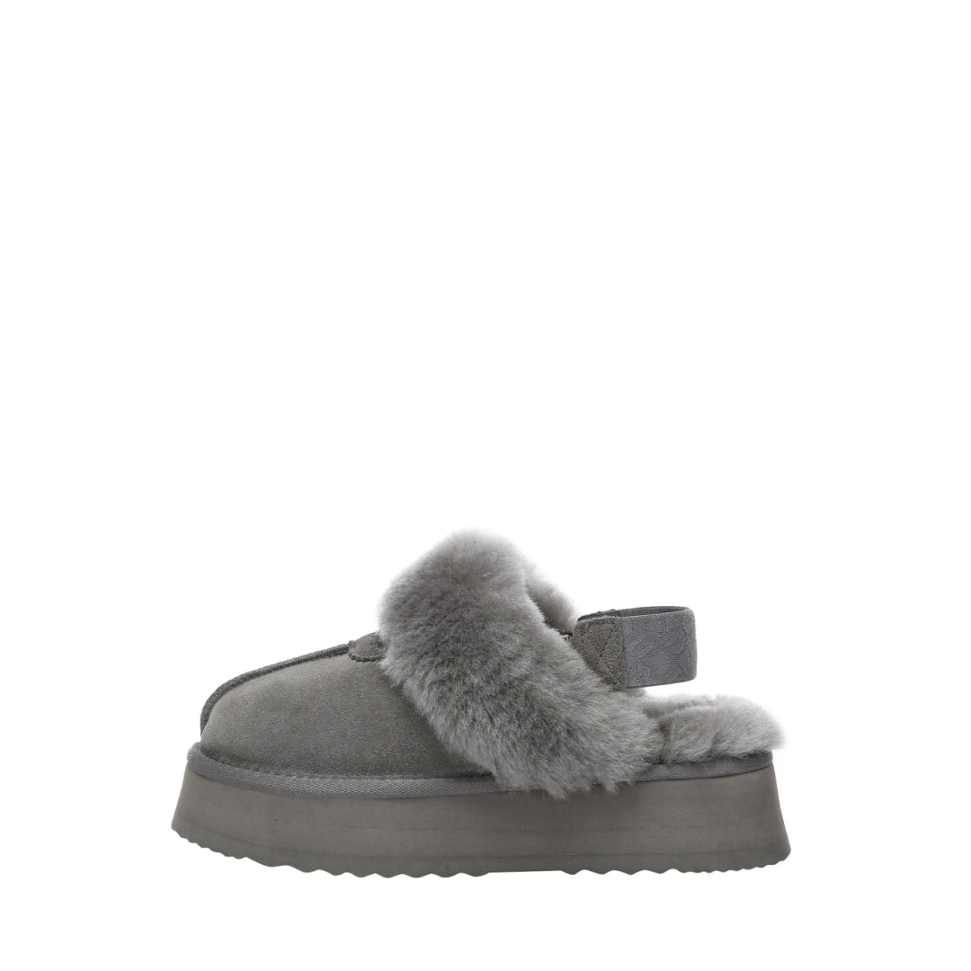 EVERAU Wagtail Grey Platform Slippers Kapcie Szare