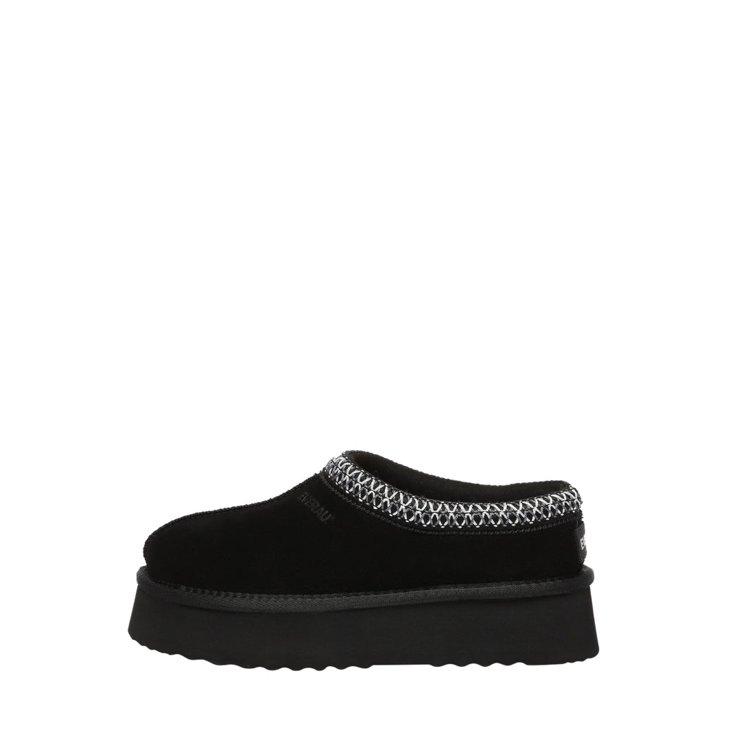 EVERAU Wonga Leather Slippers Kapcie Czarne