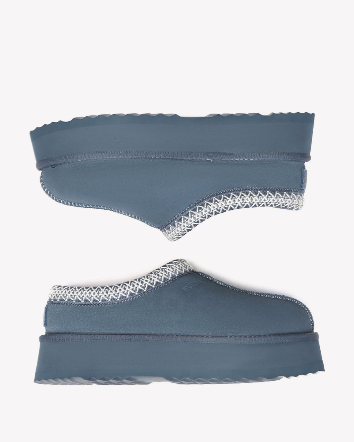 EVERAU Wonga Leather Slippers Kapcie Niebieskie