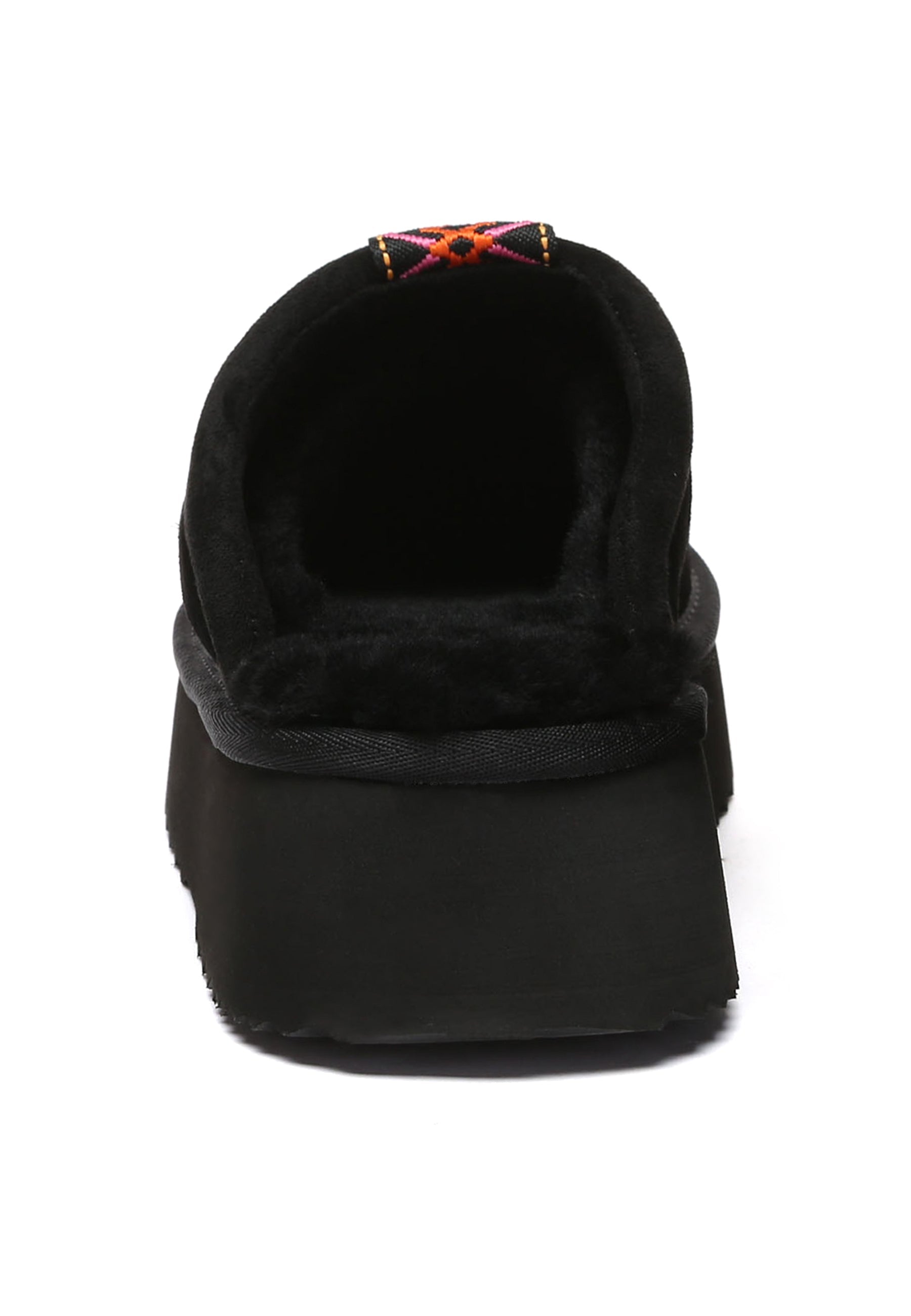 EVERAU Caspian Black Platform Slippers Kapcie Czarne