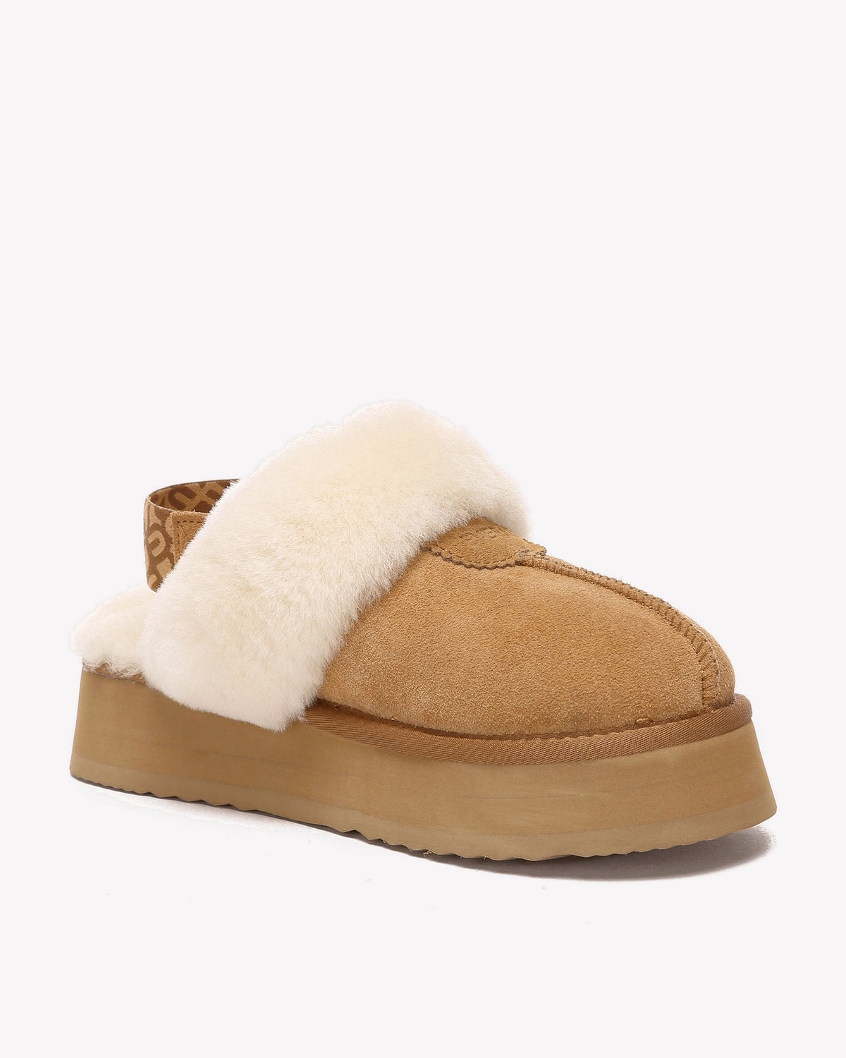 EVERAU Wagtail Chestnut Platform Slippers Kapcie Brązowe