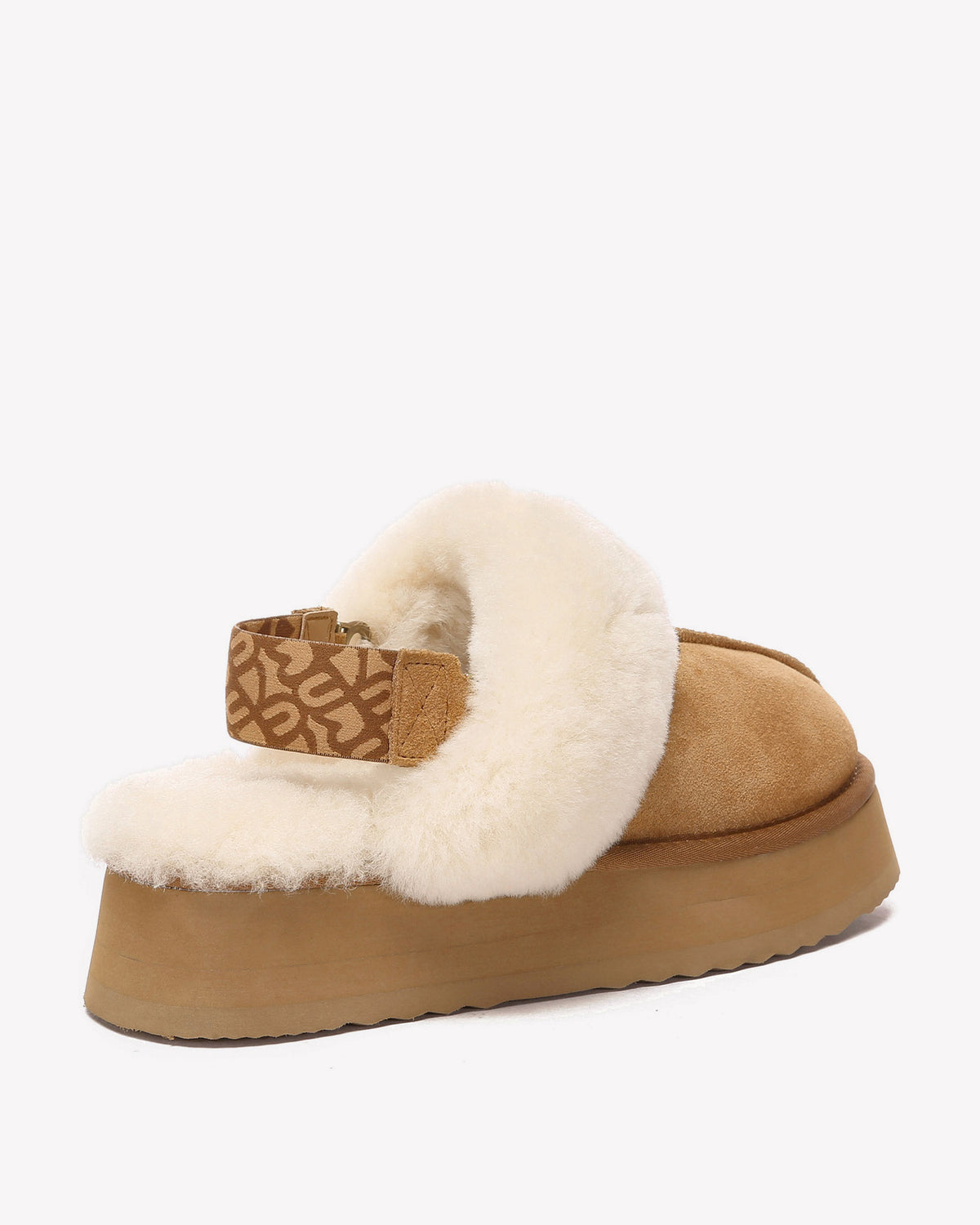 EVERAU Wagtail Chestnut Platform Slippers Kapcie Brązowe