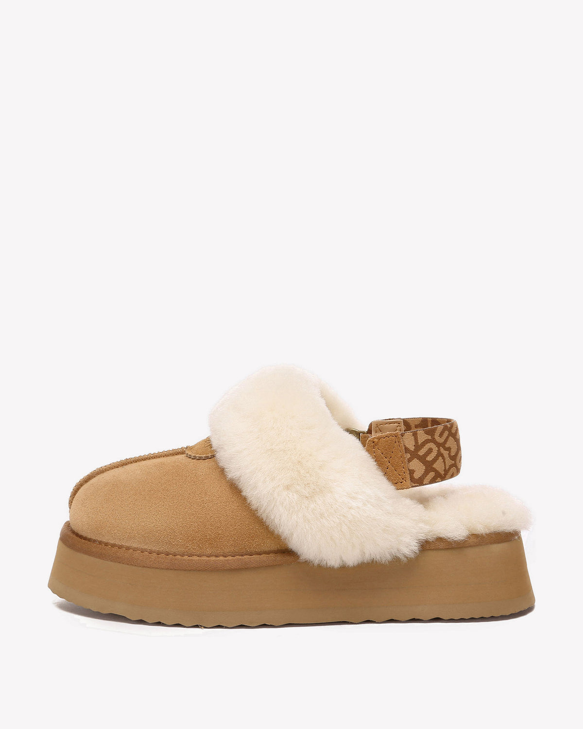 EVERAU Wagtail Chestnut Platform Slippers Kapcie Brązowe