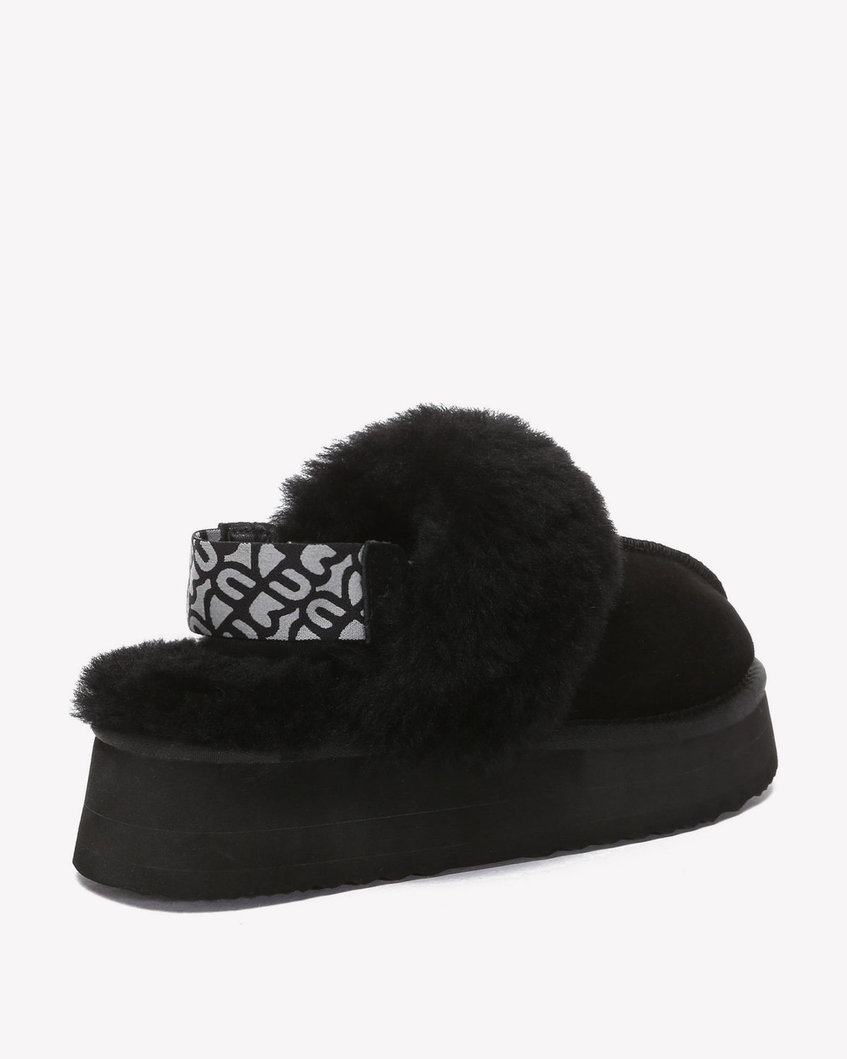 EVERAU Wagtail Black Platform Slippers Kapcie Czarne