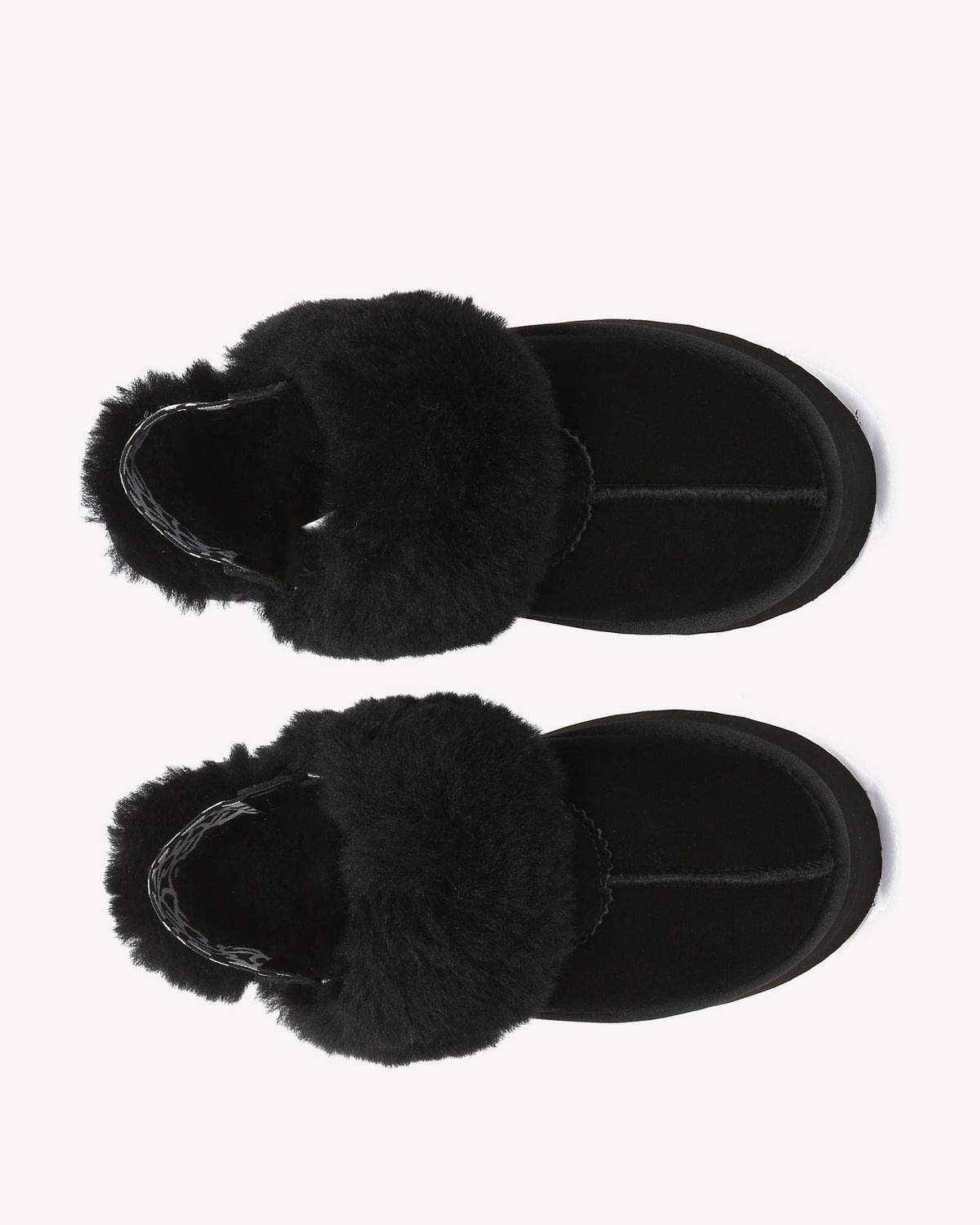 EVERAU Wagtail Black Platform Slippers Kapcie Czarne