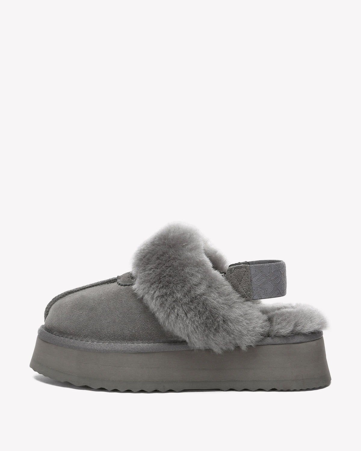 EVERAU Wagtail Grey Platform Slippers Kapcie Szare
