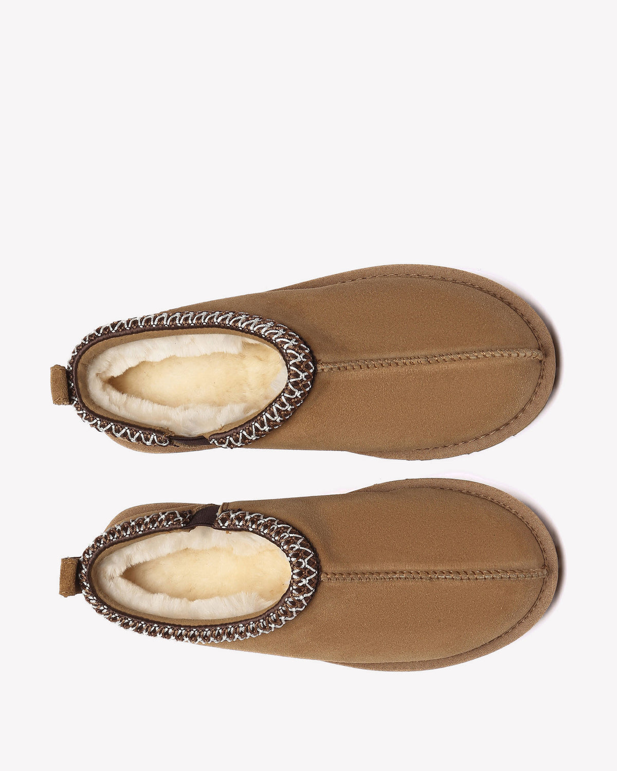 EVERAU Wigeon Chestnut Leather Slippers Brązowe