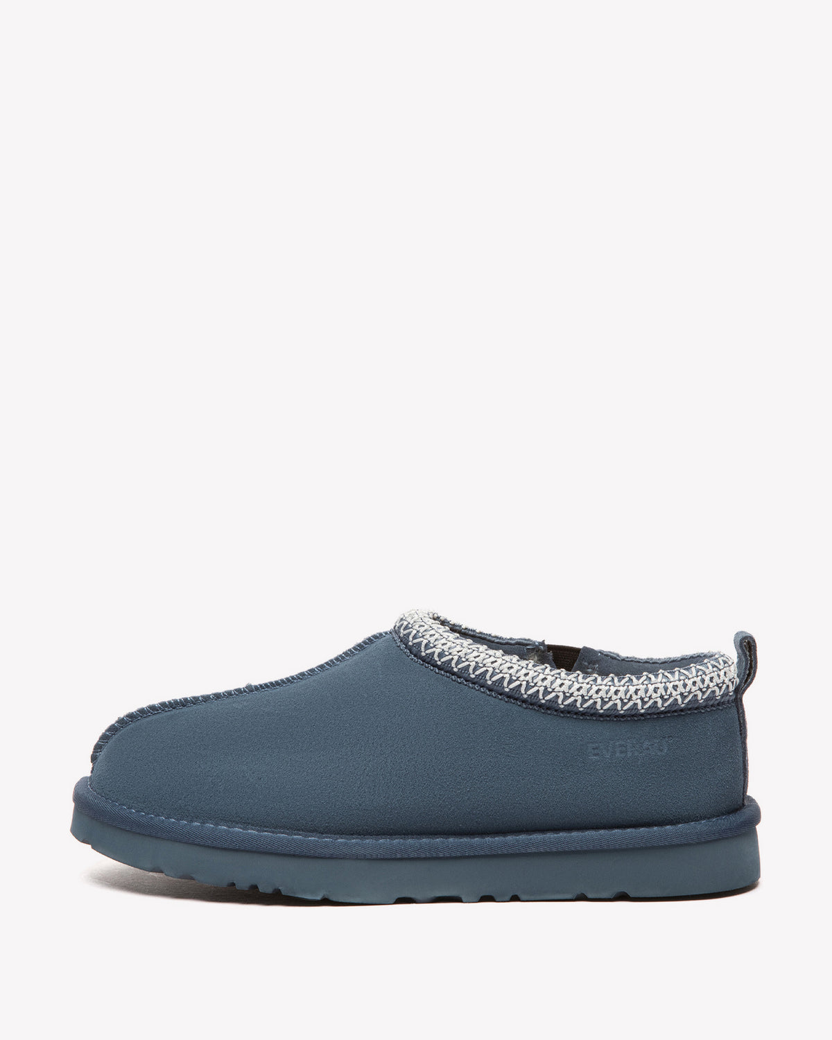 EVERAU Wigeon Denim Blue Leather Slippers Niebieskie