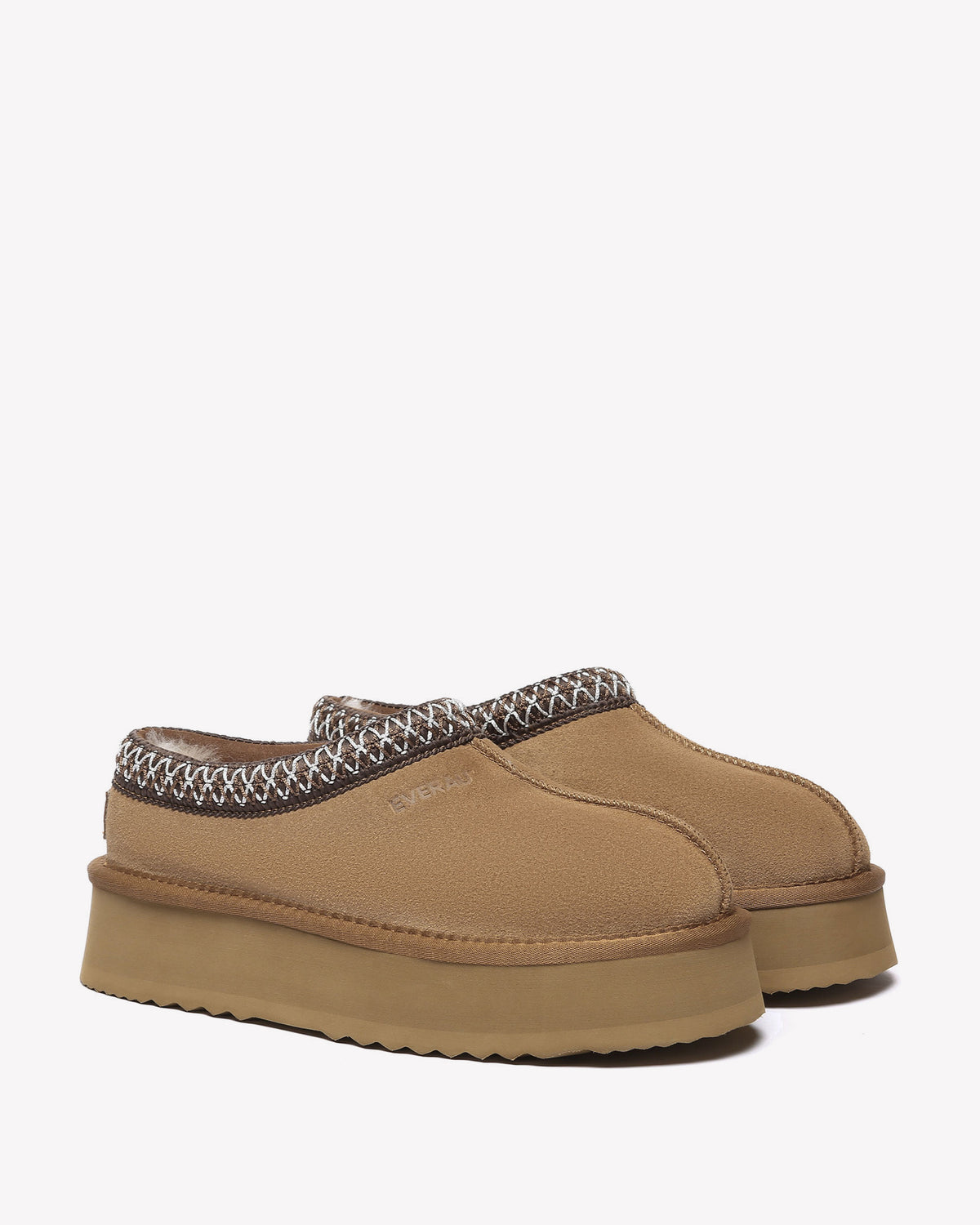 EVERAU Wonga Leather Slippers Kapcie Brązowe