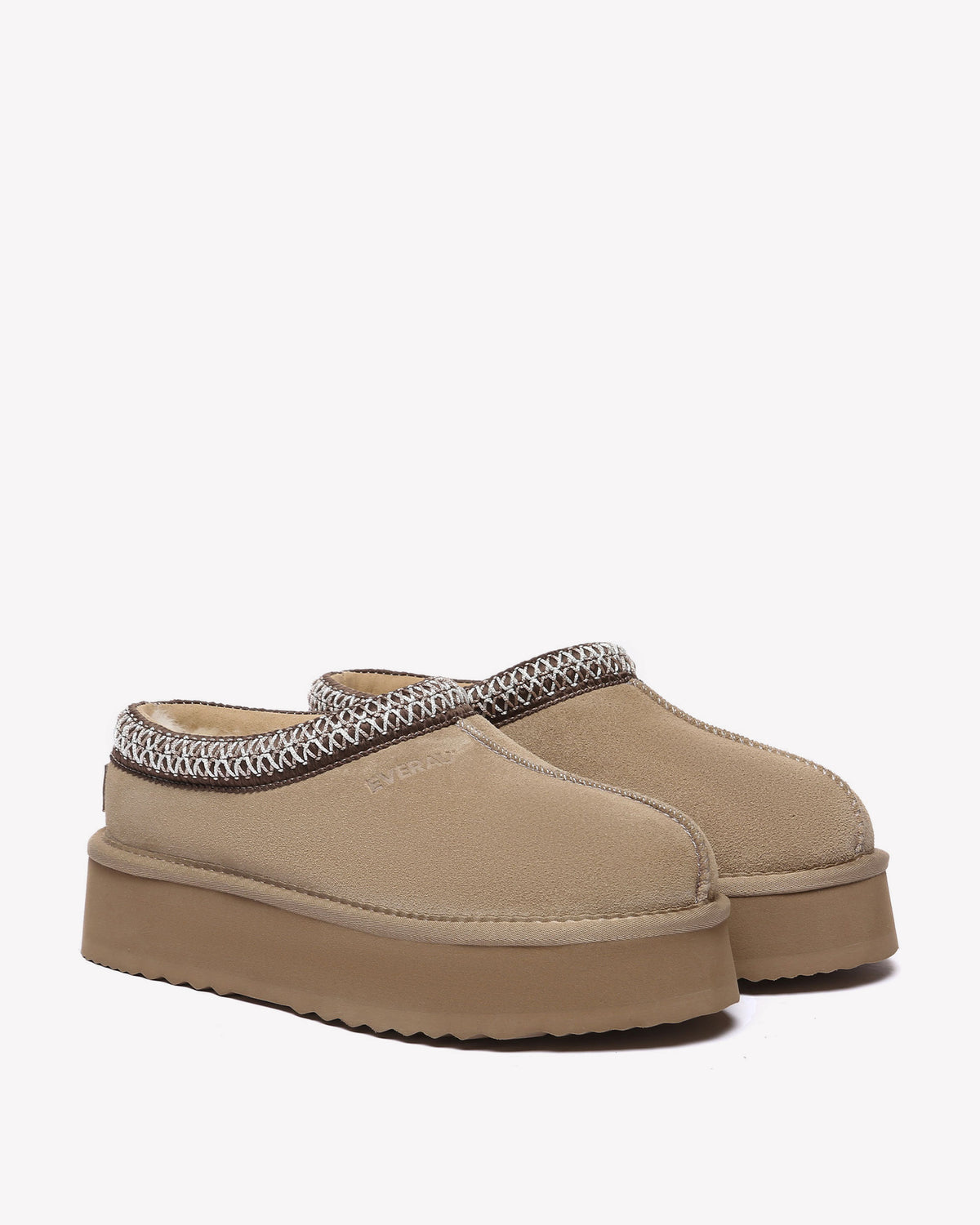EVERAU Wonga Leather Slippers Kapcie Beżowe