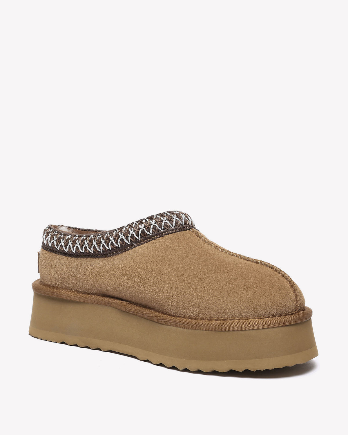 EVERAU Wonga Leather Slippers Kapcie Brązowe