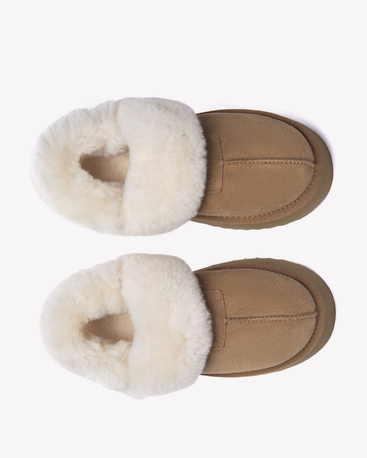 EVERAU Fantail Chestnut Leather Slippers With Two Removable Straps Kapcie Brązowe
