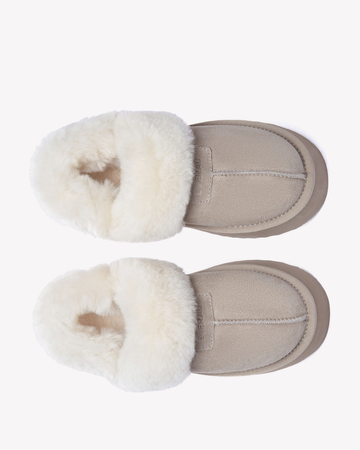 EVERAU Fantail Leather Slippers With Two Removable Straps Kapcie Beżowe