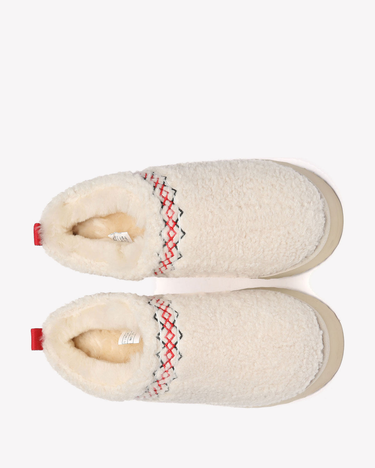 EVERAU Lewin Sand Plush Platform Slippers Kapcie Beżowe