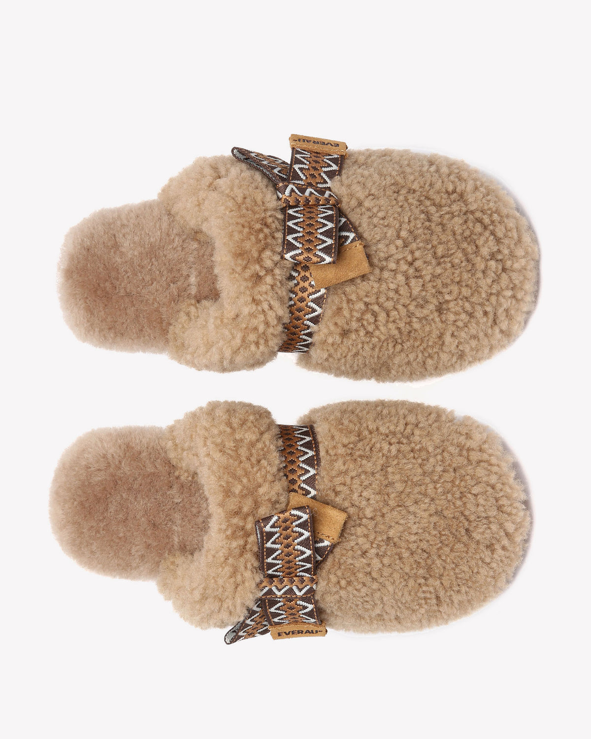EVERAU Moorhen Brown Bow Slippers Kapcie Brązowe