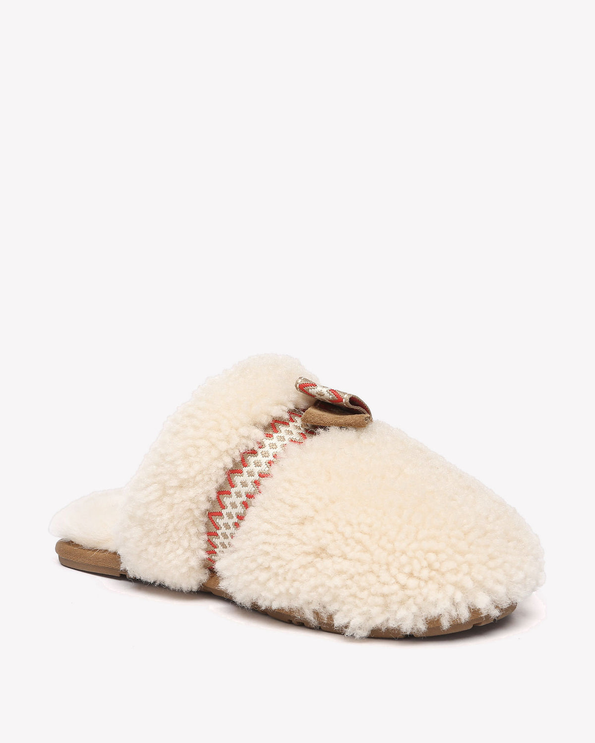 EVERAU Moorhen Cream Bow Slippers Kapcie Beżowe