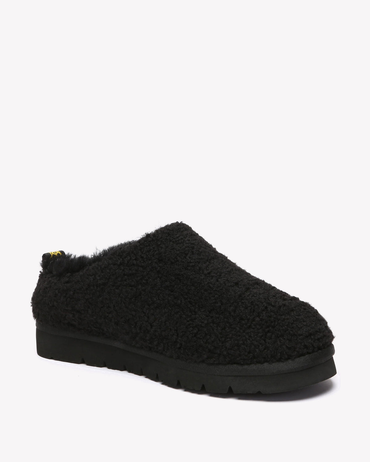 EVERAU Snipe Black Plush Ankle Slippers Kapcie Czarne
