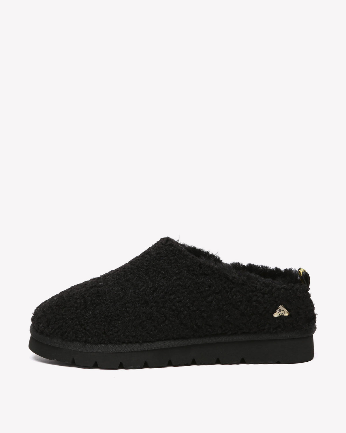 EVERAU Snipe Black Plush Ankle Slippers Kapcie Czarne