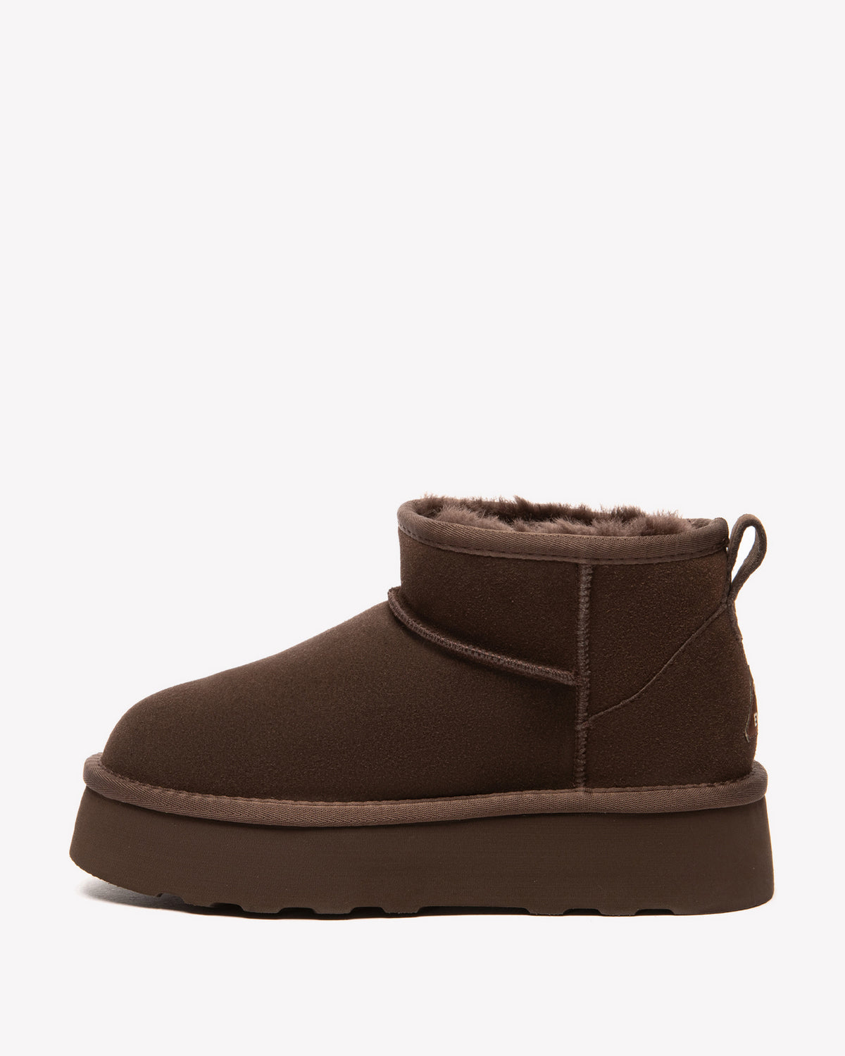 EVERAU Heron Chocolate Ultra Mini Platform Boots Botki Czekoladowe