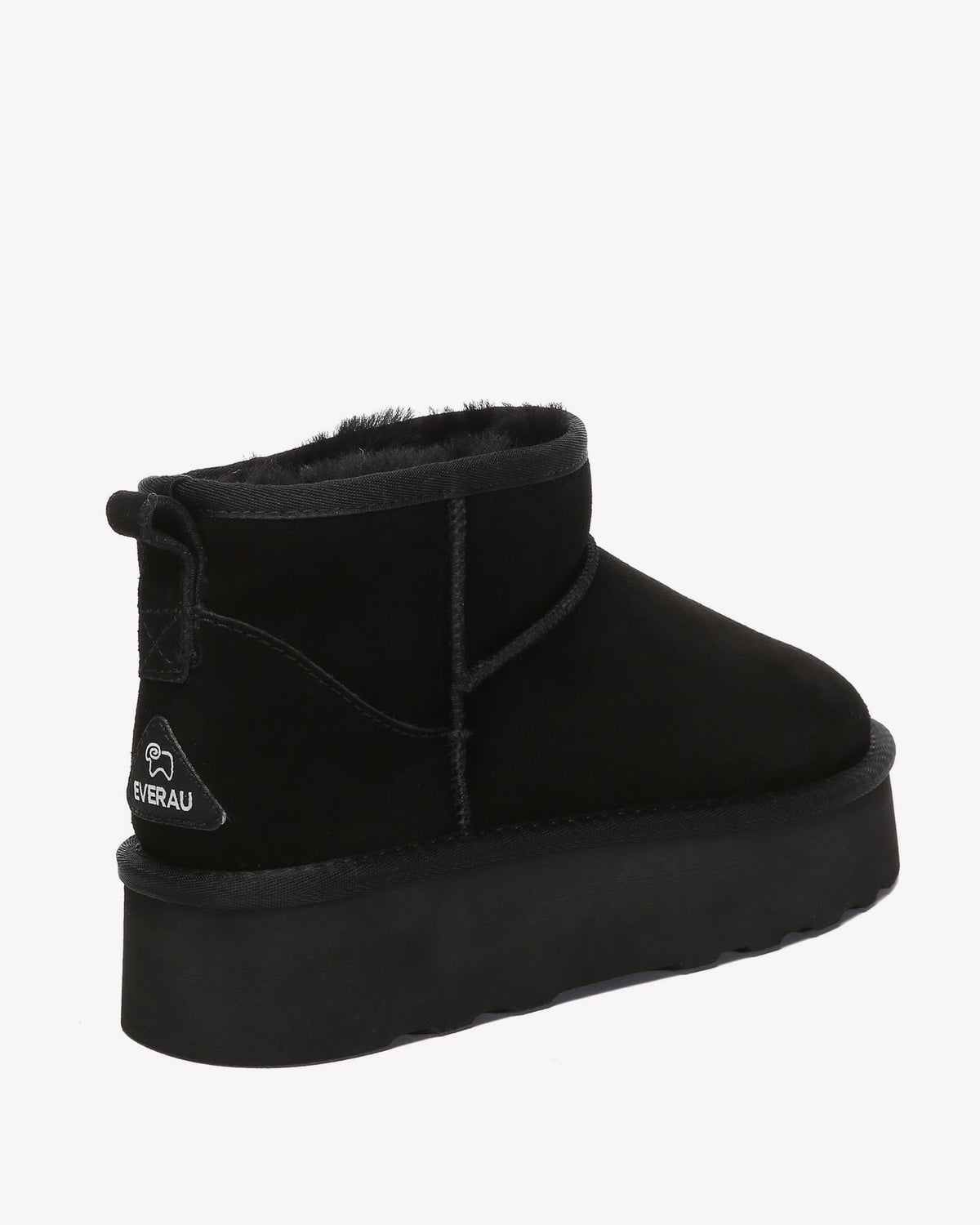 EVERAU Heron Black Ultra Mini Platform Boots Botki Czarne