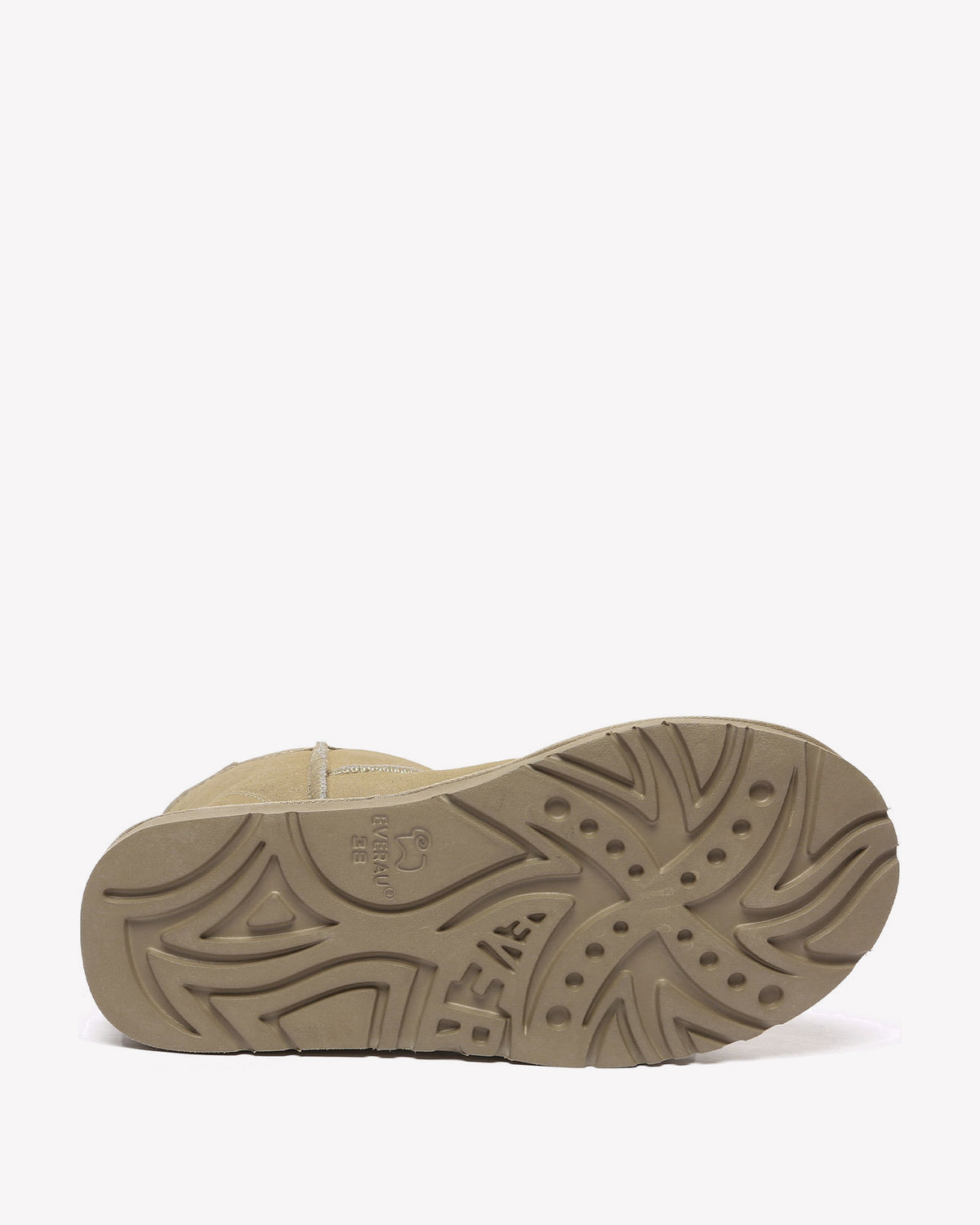 EVERAU Ostrich Sand Leather Short Boots Botki Beżowe