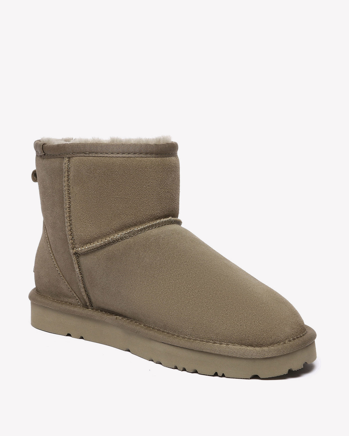 EVERAU Ostrich Caribou Leather Short Boots Botki Zielone