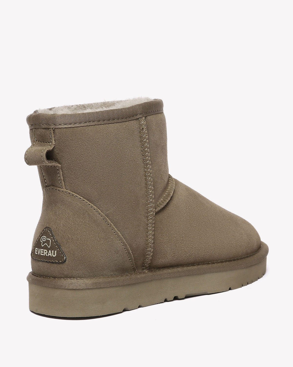 EVERAU Ostrich Caribou Leather Short Boots Botki Zielone