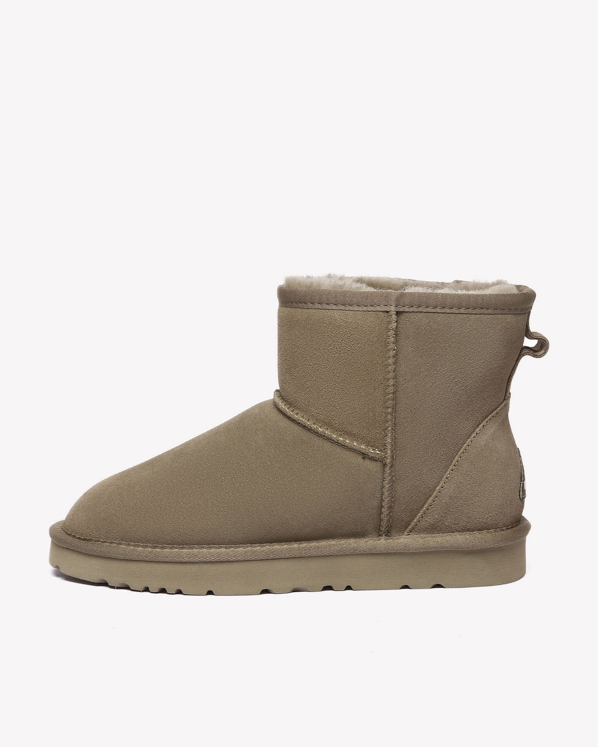 EVERAU Ostrich Caribou Leather Short Boots Botki Zielone