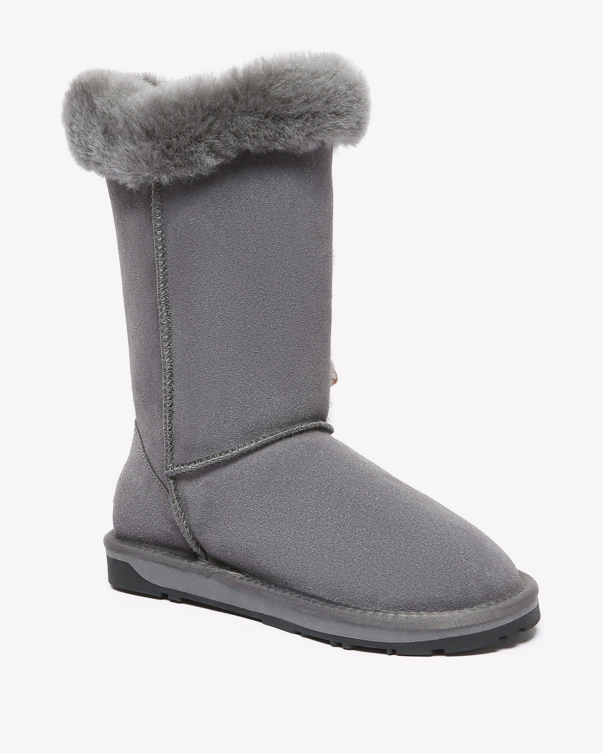 EVERAU Ashy Grey Tall Boots Botki Szare