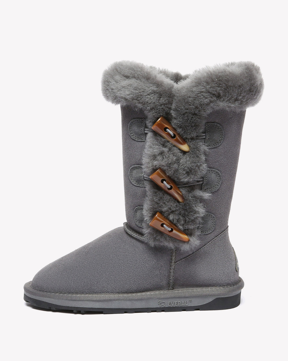 EVERAU Ashy Grey Tall Boots Botki Szare