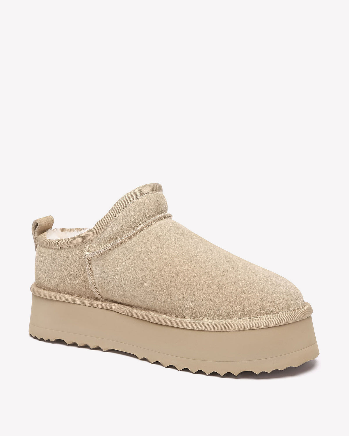 EVERAU Partridge Sand Platform Ultra Mini Boots Botki Beżowy
